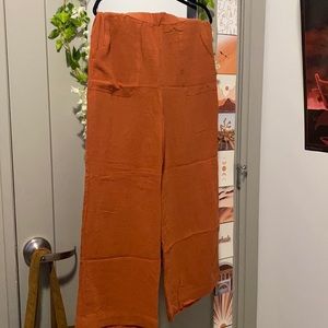 Orange Wide Leg Pants